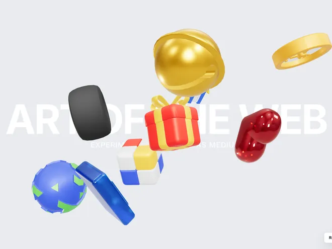 Art of the Web — interactive Three.js portfolio