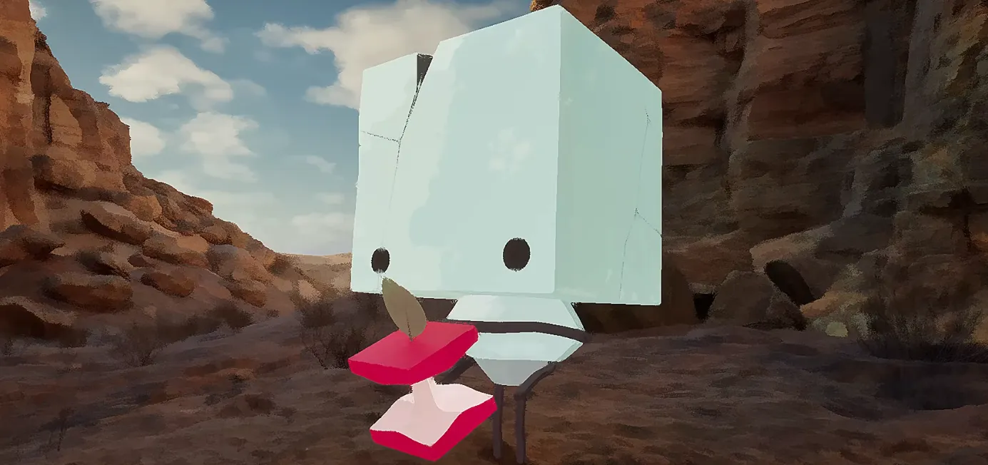 Character rendered in the canyon