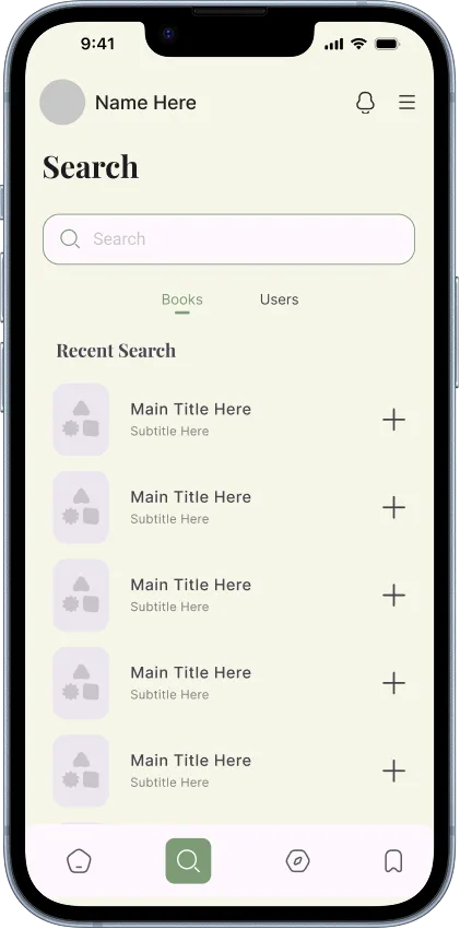 Search screen