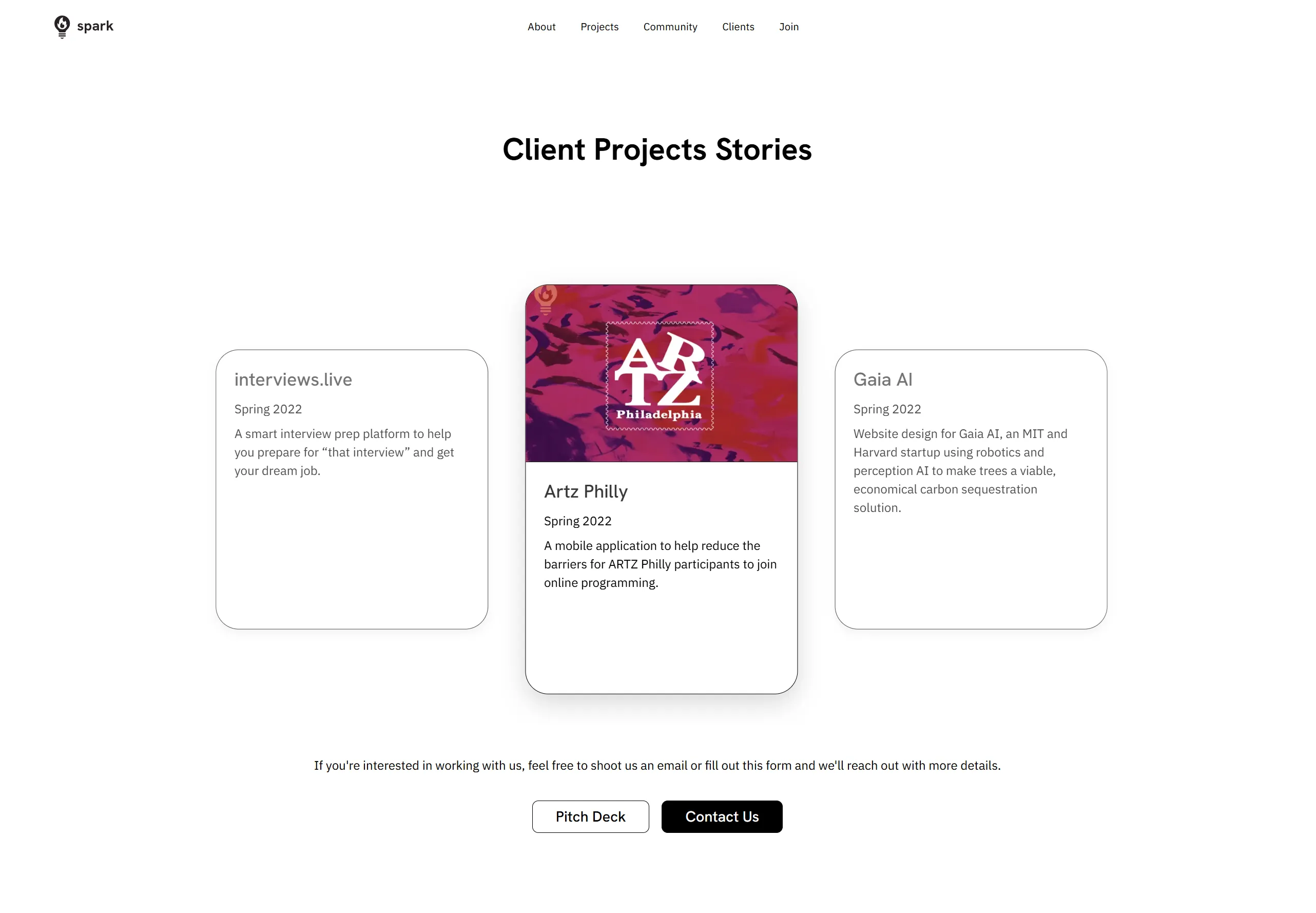 Penn Spark redesigned homepage
