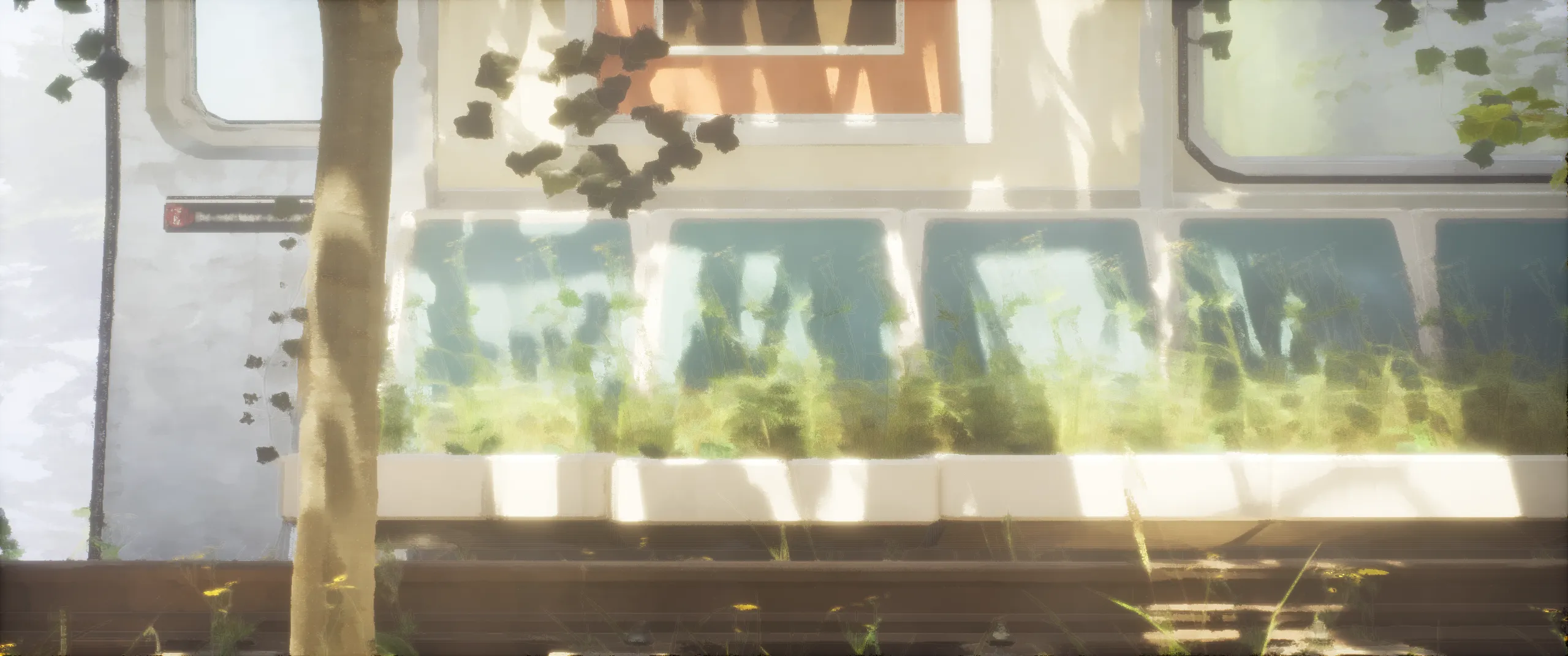 Train 1 — cell shader on