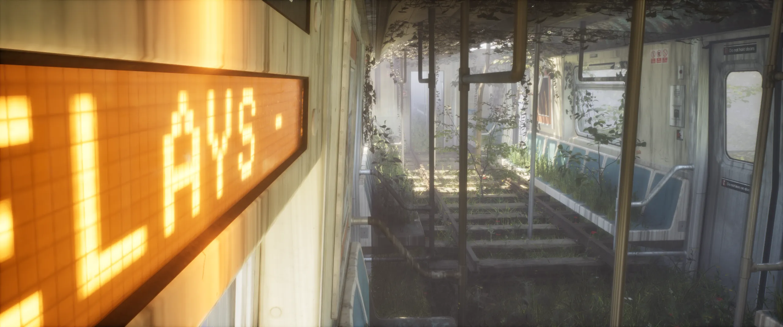 Overgrown subway car — marquee